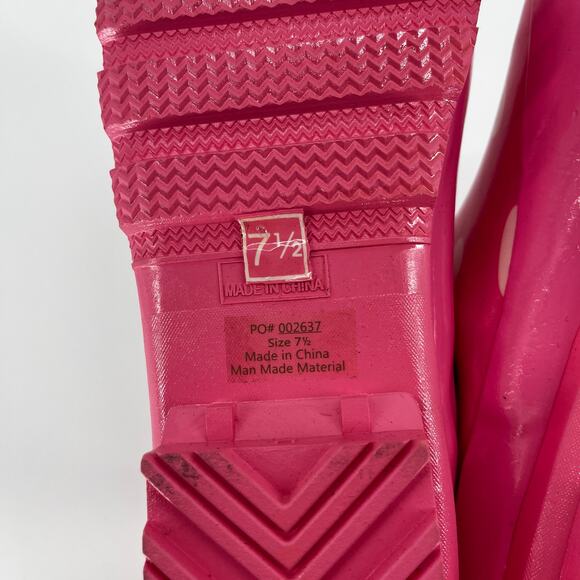 Journee Rainer Polka Dot Rain Booties Pink – Size 7.5 - Picture 12 of 13